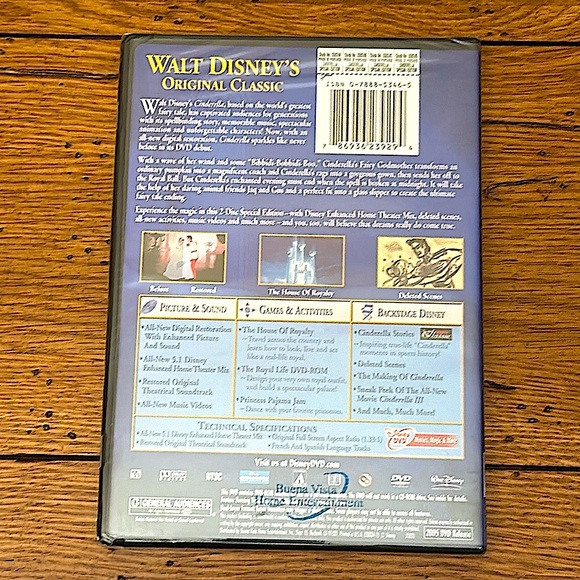 Walt Disney’s Cinderella Platinum Edition 2-Disc Special Edition Vintage NWT - Picture 2 of 4